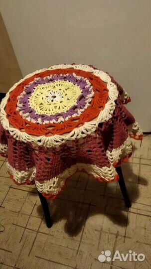 Скатерть/накидушка/большая вязаная салфетка