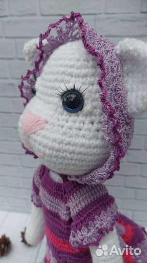 Игрушка вязаная.Кошка