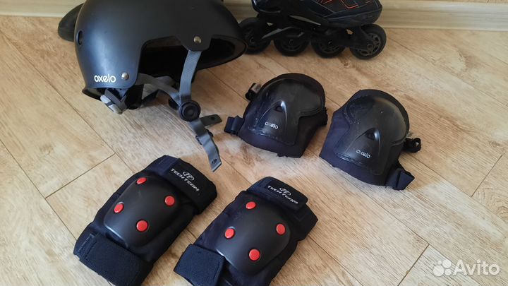 Ролики oxelo 29-32, шлем + защита