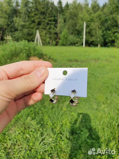 Серьги van cleef