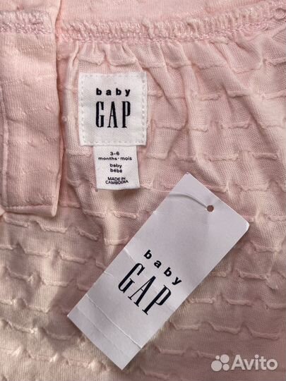 Новый Топ розовый оригинальный GAP baby 3-6 мес