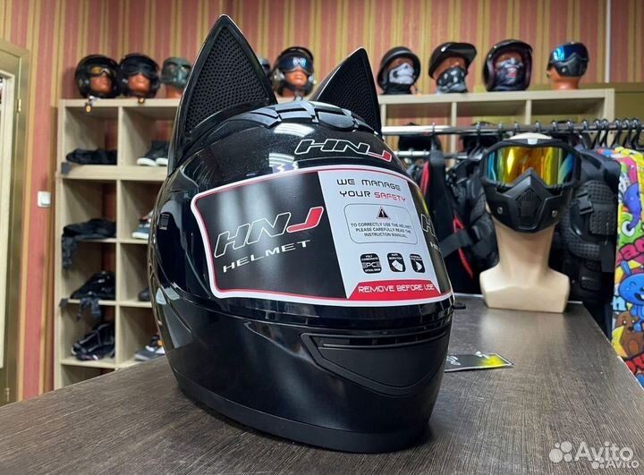 Крутой мото шлем кошечка шлем для мотоцикла