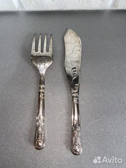 Набор столовых приборов для рыбы,Англия