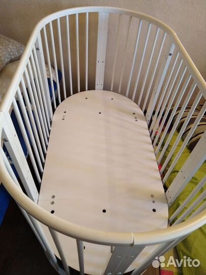 Детская кроватка трансформер с маятником, массив