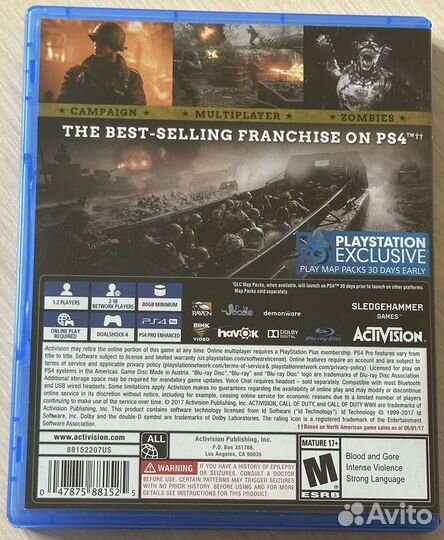Диски на ps4 call of duty ww2