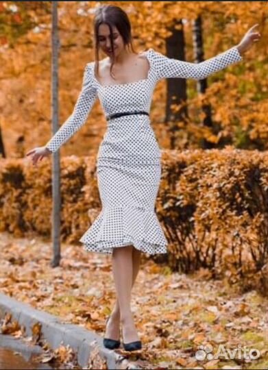 Новое платье в горошек 40-42 р