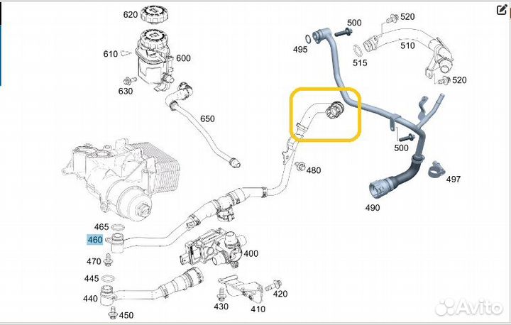 Патрубок Mercedes-Benz Cla-Class C118FC AMG M139