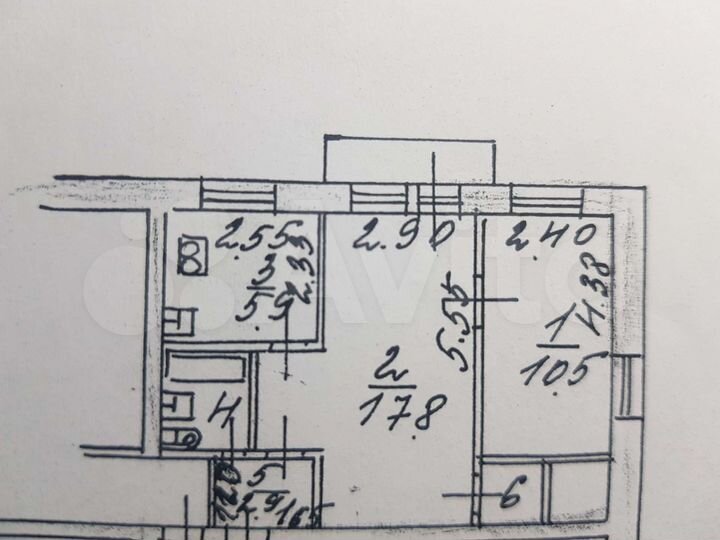 2-к. квартира, 41 м², 3/5 эт.