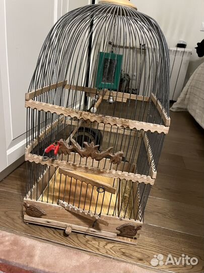 Клетка для птиц из дерева