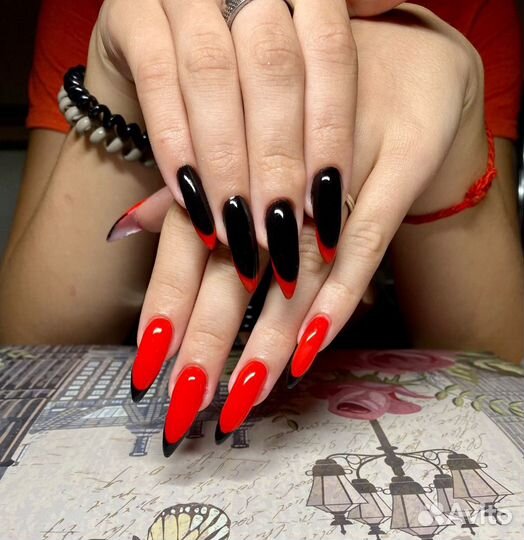 Наращивание ногтей, покрытие гелем