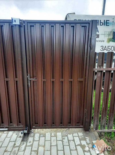 Ворота откатные, ворота распашные под ключ