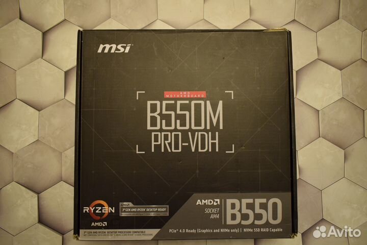 Нерабочая материнская плата MSI B550 PRO-VDH