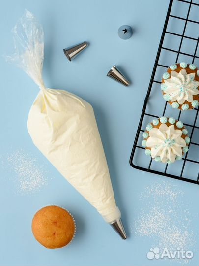 Кондитерский мешок с насадками для крема