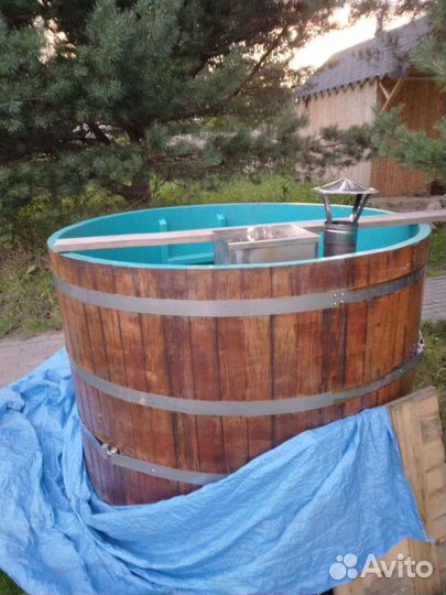 Джакузи бу купель баня бочка печка