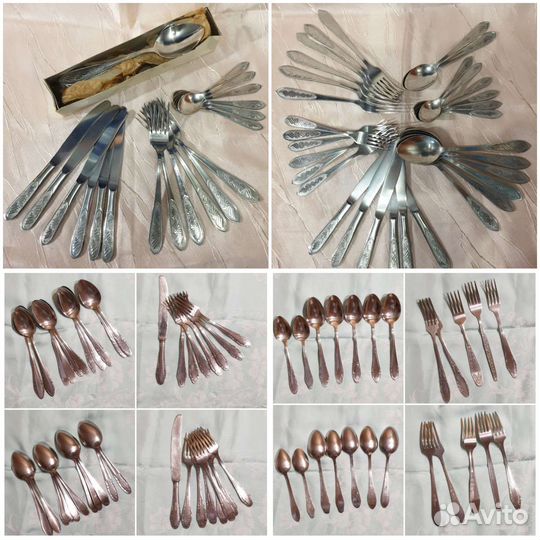 Набор столовых приборов вилки ложки ножи СССР