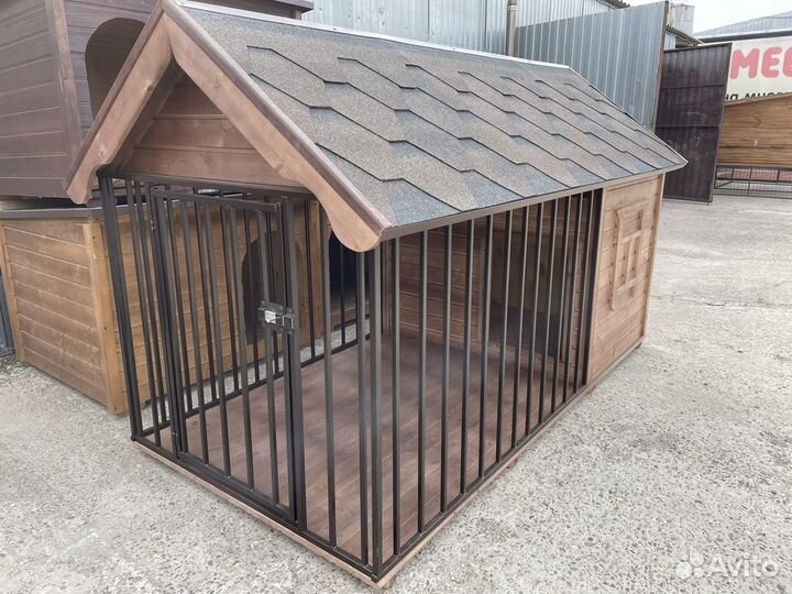 Вольер для собак с будкой