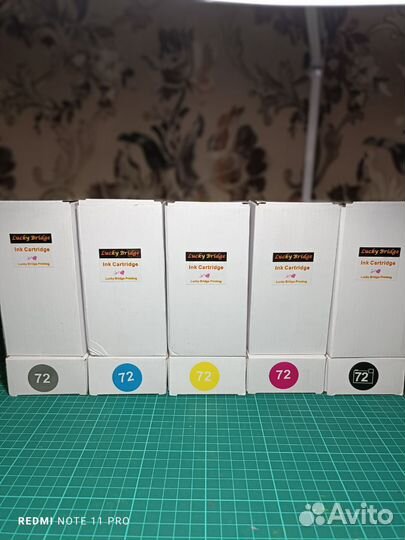 Картриджи HP 72, HP 70 (комплект 6 штук)