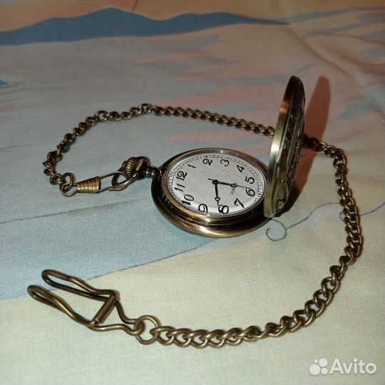 Часы карманные Кронштадт на цепочке 80см рабочие