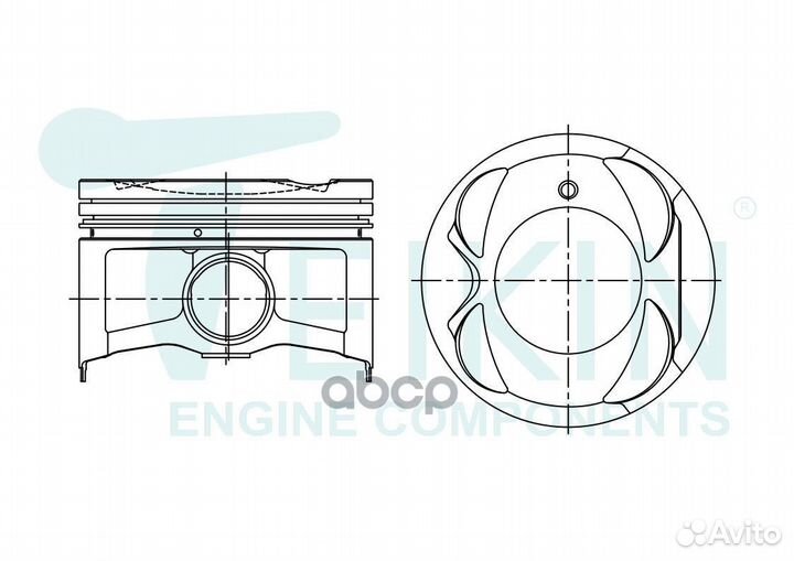 Поршни (к-т 4 шт) toyota