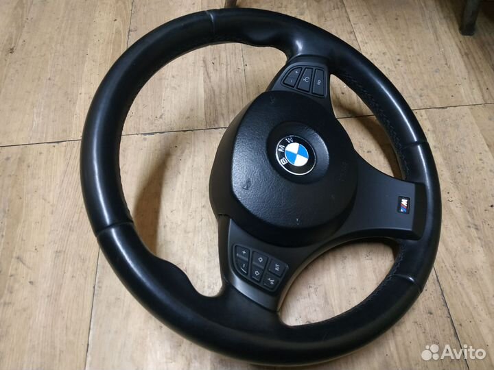 Руль BMW X3 e83 X5 e53 M-tex с аэрбегом