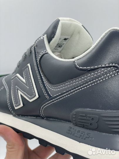 New Balance 574 Navy Leather