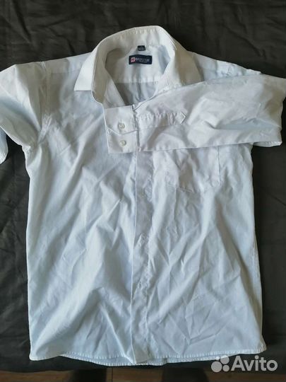 Рубашка белая на мальчика 140/146