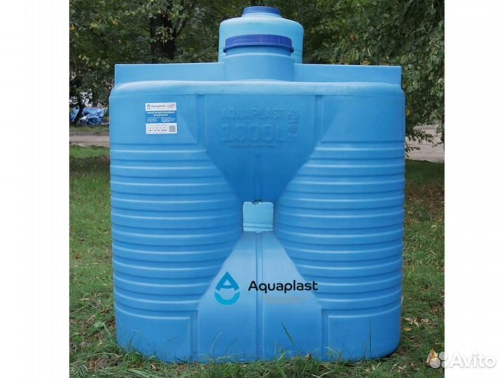 Бак пластиковый пищевой 1 куб (в форме прямоугольн