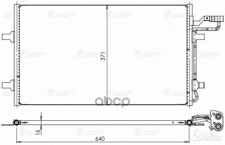 Конденсер volvo C30 1.6 06- lrac 1004 luzar