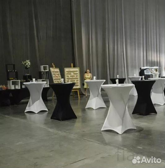 Скатерть стрейч на коктельный стол