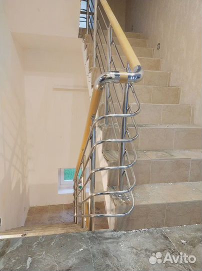 Перила из нержавеющей стали,пвх,стекло