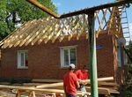 Строительная бригада плотники строительство дачи