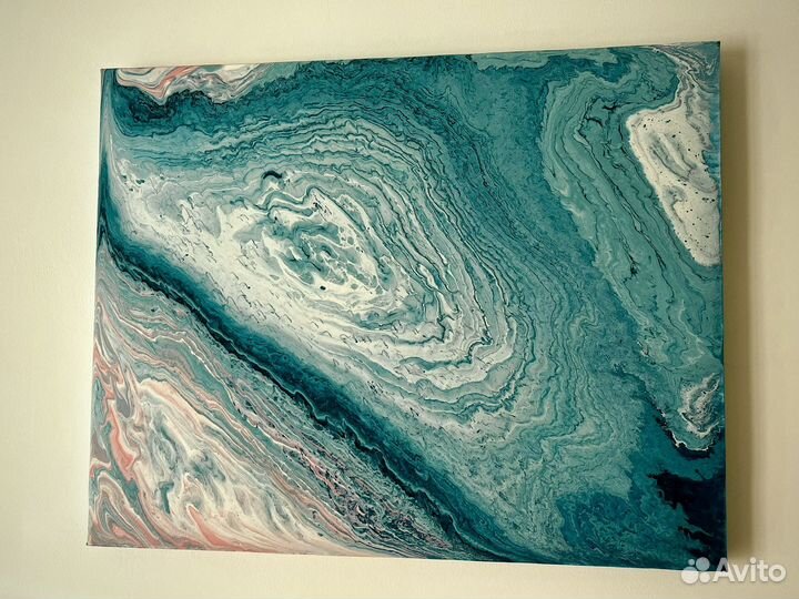 Интерьерная картина в технике флюид арт