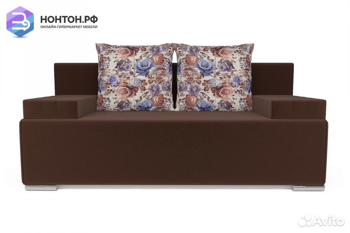 Диван еврокнижка Мадейра коричневый