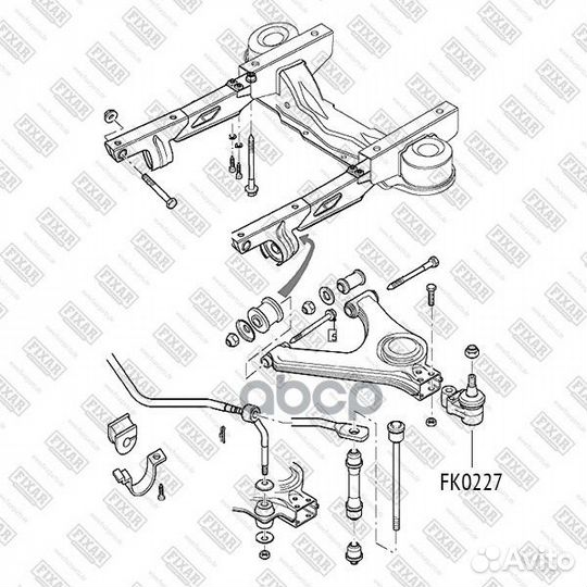 Опора шаровая нижняя левая/правая перед FK0
