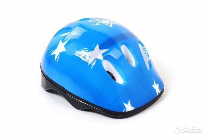Шлем Вело детский синий со звездочкой