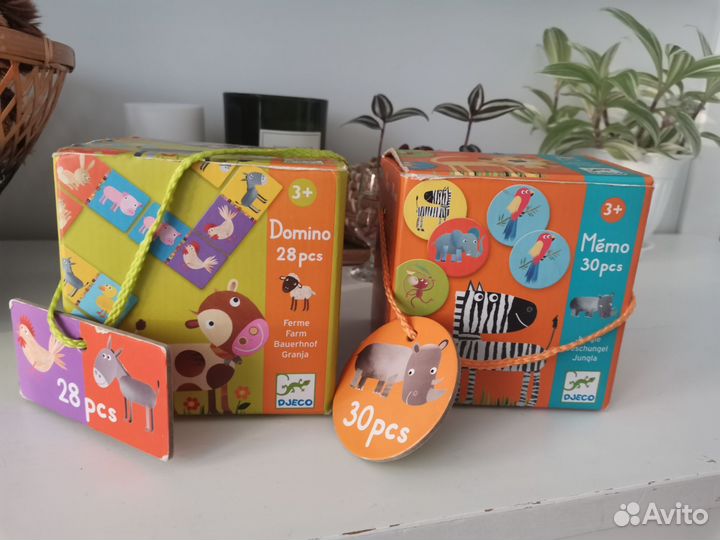 Игры djeco Memo и Domino для детей