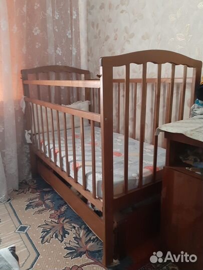 Детская кровать манеж с матрасом