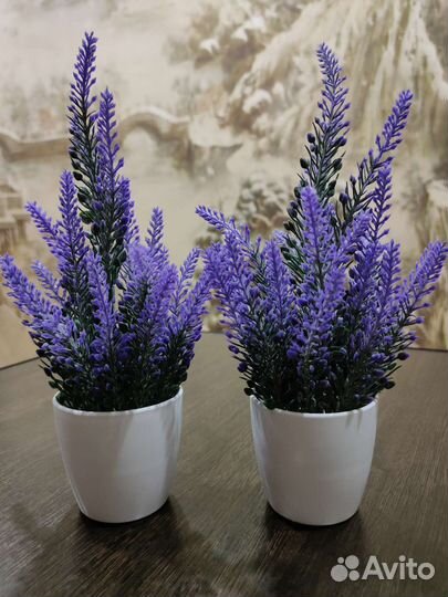 Трава искусственная для интерьера Лаванда