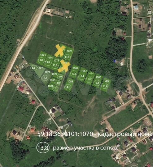 Участок 13,5 сот. (СНТ, ДНП)