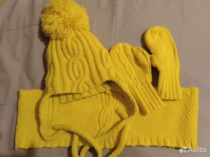 Шапка и снуд для девочки 50 52