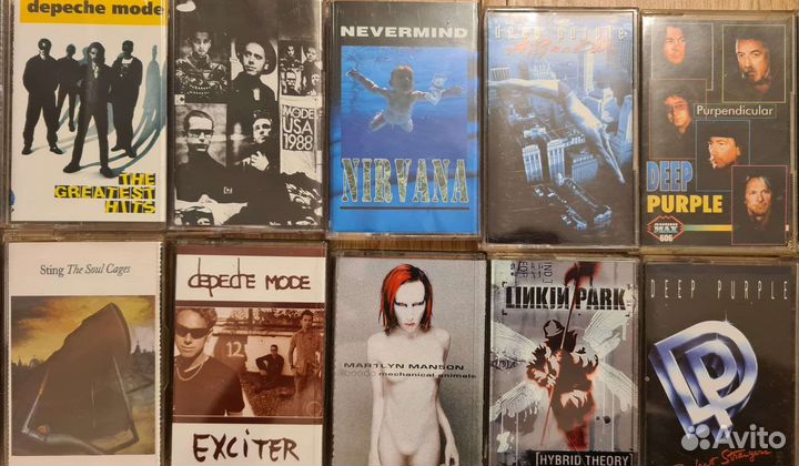 Коллекция кассет рок, метал, электроника (74 шт)