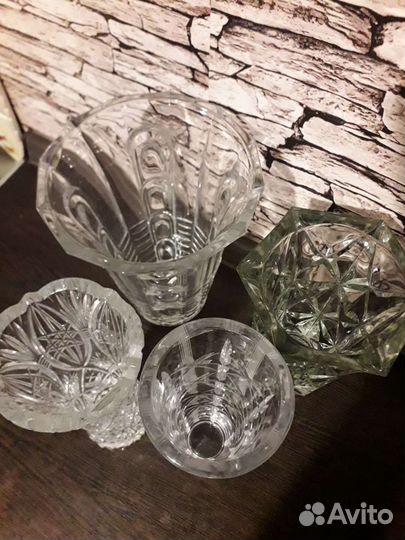 Вазы винтаж.керамика.стекло.хрусталь