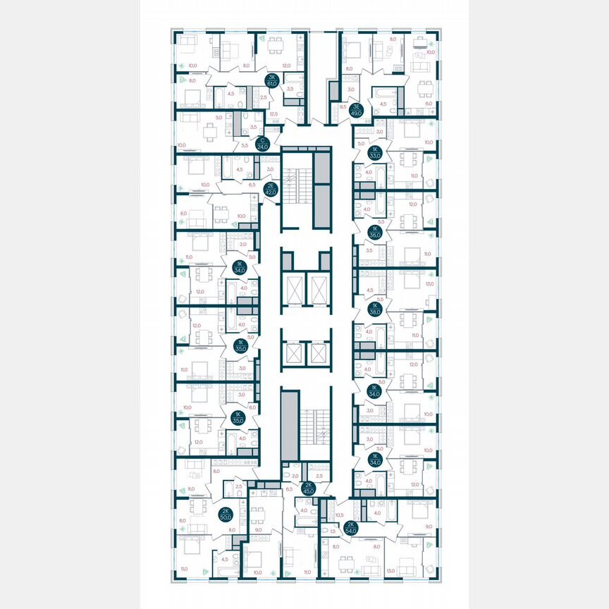 1-к. квартира, 36 м², 17/32 эт.