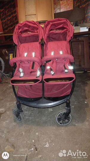 Прогулочная коляска для двойни бу
