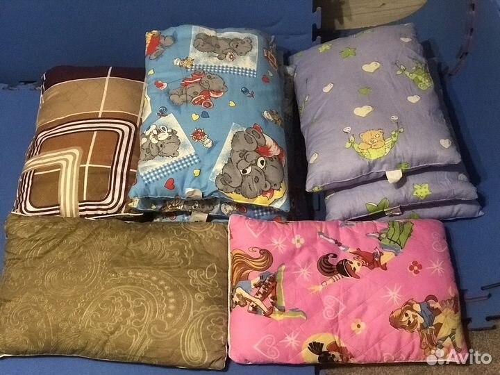 Детские одеяла, матрсы, подушки