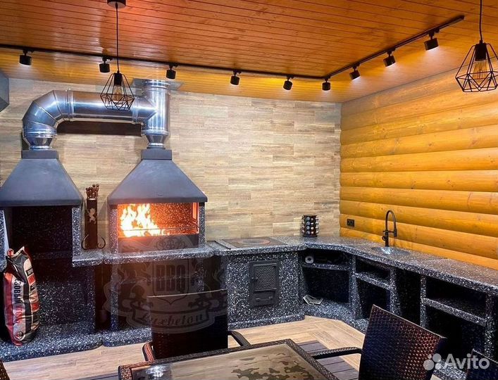 Мангальная зона без грязи и стройки на участке