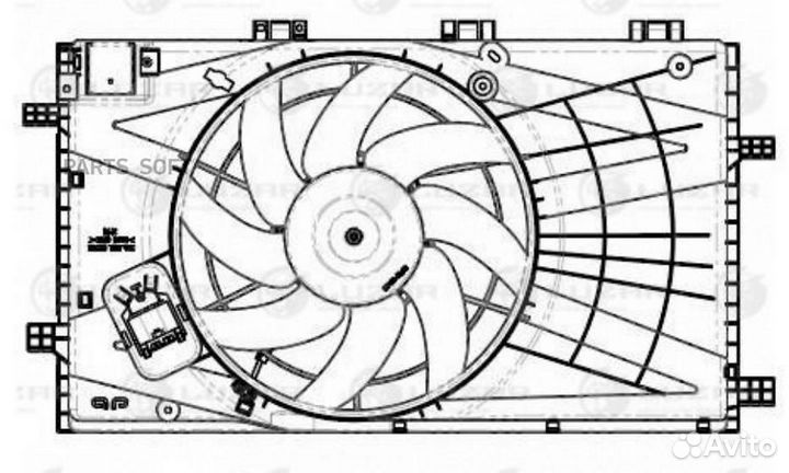 Вентилятор двигателя Opel Insignia (08) 1.6i/1.8i