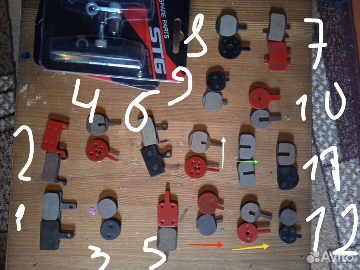 Тормозные колодки для велосипеда дисковые ободные