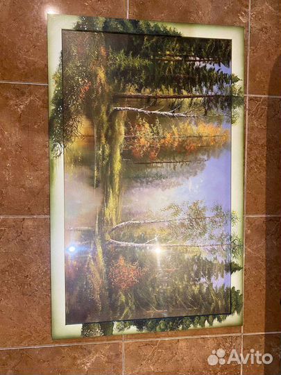Картина в рамке фотопечать природа 68х108 с рамкой