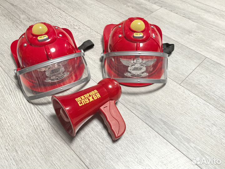 Шлем каска пожарного музыкальная микрофон пожарный